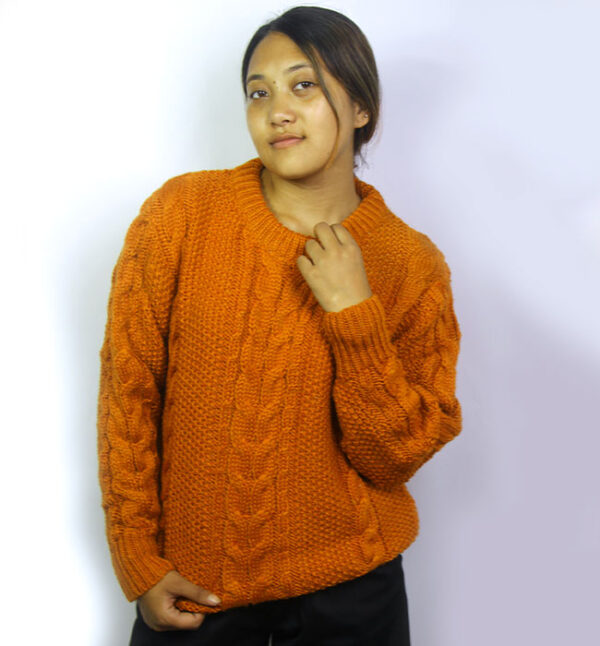 Yellow Tone Himalayan Gilbox Wool Sweater