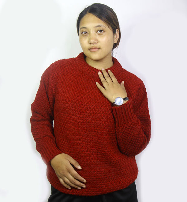 Maroon Tone Himalayan Wool Jumper