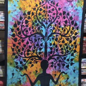 Artistic Tree of Life Cotton Tapestry