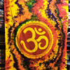 Tie Dye Om Print Cotton Tapestry
