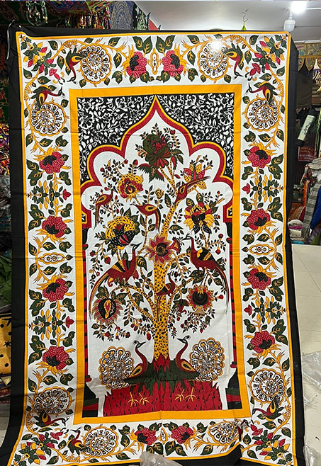 Beautiful Floral Print Cotton Tapestry