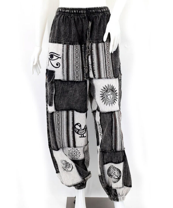 Wide Leg Hippie Printed Cotton Pant