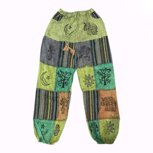 Folk Print Hippie Patchwork Trouser