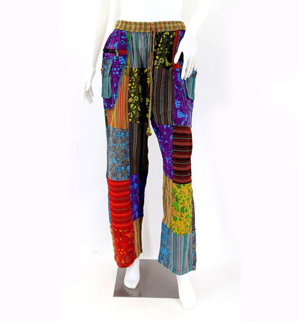Prismatic Hippie Patchwork Cotton Trouser