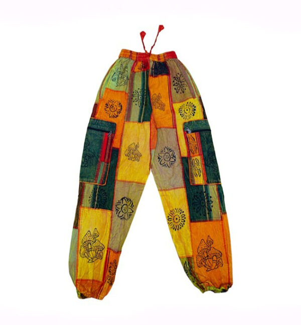 Patchwork Hippie Cotton Joggers