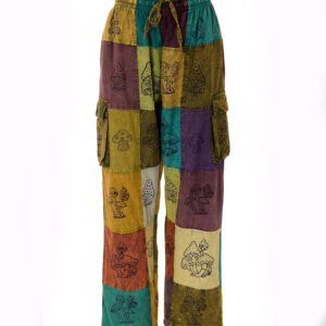 Boho Print Cotton Mens Patchwork Pant