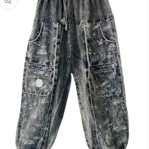 Mushroom Stone Wash Hippie Trouser