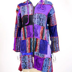 Catchy Printed Patchwork Hippie Long Jacket