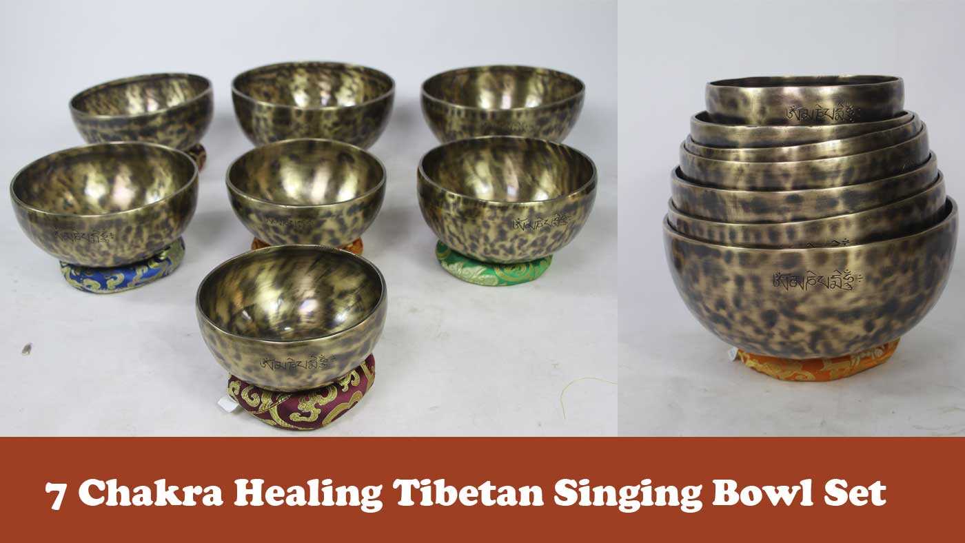 7 Chakra Healing Tibetan Singing Bowl Set