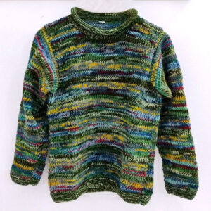 Hippie Handmade Boho Wool Jumper – Colourful & Cozy