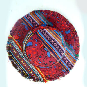 Alternative view of Wholesale Patchwork Multi-Color Eco-Friendly Hemp Hat – Handmade in Nepal
