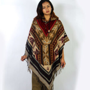 Wrap yourself in warmth, comfort, and bohemian charm with our handcrafted 100% wool poncho. Designed for free spirits and lovers of artisanal fashion