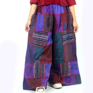 ippie Handmade Patchwork Palazzo Pants – Unisex Wide Leg