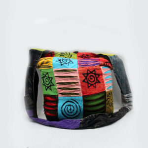 Hippie Crossbody Messenger Bag with Razor Cut Pattern and Patchwork