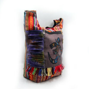 Hippie Handmade Fairtrade Om Print Boho Shoulder Bag