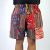 Mushroom Print Hippie Patchwork Short Pants