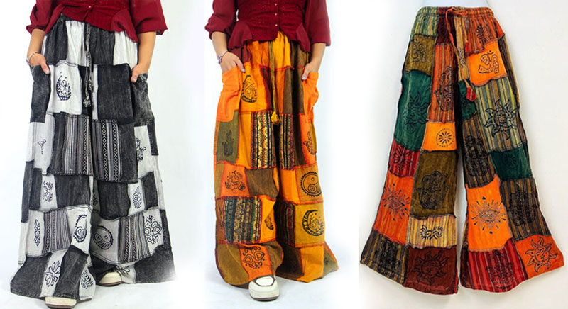 Hippie Patchwork Wide Leg Pants Plus Size – Wholesale
