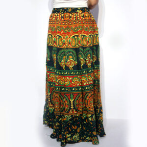 Hippie Batik Wrap Skirt – Bohemian Festival, Beach & Yoga Style
