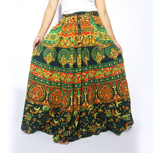 Hippie Batik Wrap Skirt – Bohemian Festival, Beach & Yoga Style