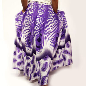 Handmade Batik Wrap Skirt – Purple & White | Unique Design | Wholesale & Manufacture in Nepal
