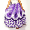 Handmade Batik Wrap Skirt – Purple & White | Unique Design | Wholesale & Manufacture in Nepal