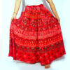 Hippie Boho Red Batik Sarong Wrap Skirt – Festival & Beach Vibes