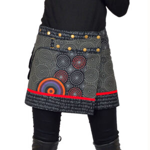 Wholesale Hippie Skirts – Boho Snap Wrap Cotton Skirt | Vintage Bohemian Clothing