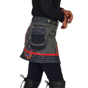 Wholesale Hippie Skirts – Boho Snap Wrap Cotton Skirt | Vintage Bohemian Clothing