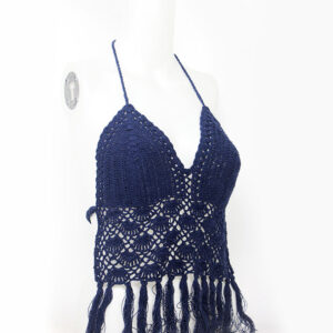 Groovy Threads Crochet Top Vintage Hippie Charm