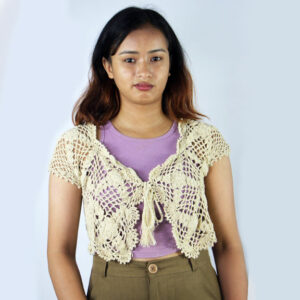 Peace & Patches Crochet Top – Retro Hippie Aesthetic