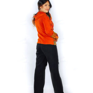 Mushroom Print Patchwork Hippie Cotton Jacket