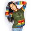 Rainbow Color Hippie Cotton Jacket