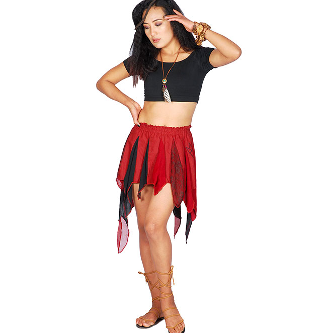 Handmade Boho Pixie Mini Skirt – Wrap Style for Festival Queens