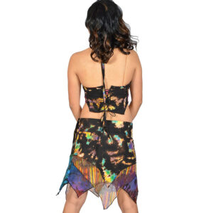 Earthy Pixie Wrap Skirt – Bohemian Cotton Mini for Free Spirits