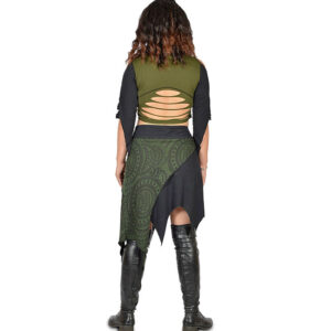 Gypsy Pixie Wrap Skirt – Boho Festival Mini Handmade in Nepal