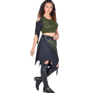 Gypsy Pixie Wrap Skirt – Boho Festival Mini Handmade in Nepal