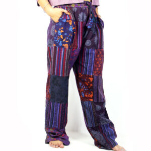 Boho Gheri Cotton Patchwork Pants – Handmade Hippie Festival
