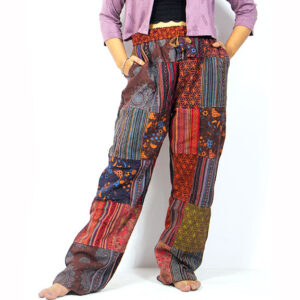 Unisex Hippie Gheri Patchwork Pants – Bohemian Festival Clothing