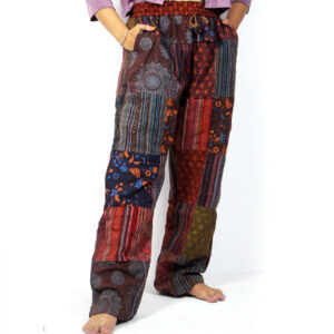 Unisex Hippie Gheri Patchwork Pants – Bohemian Festival Clothing