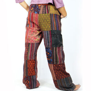 Unisex Hippie Gheri Patchwork Pants – Bohemian Festival Clothing