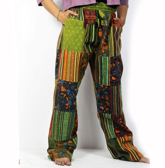 Bohemian Hippie Gheri Patchwork Pants – Festival & Yoga Wear