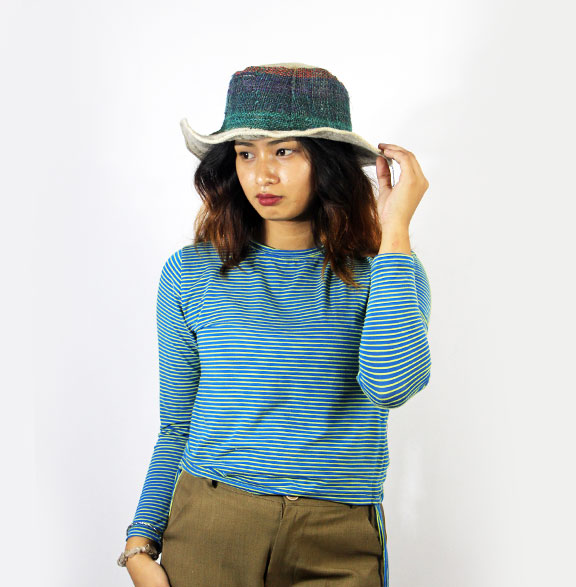 Colorful Tie-Dye Hemp Hat – Bohemian Hippie Summer Headwear