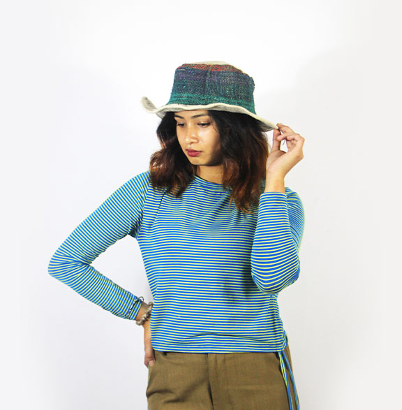 Colorful Tie-Dye Hemp Hat – Bohemian Hippie Summer Headwear