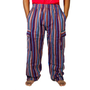 Handmade Gheri Cotton Hippie Cargo Pants – Unisex Boho Festival Trousers