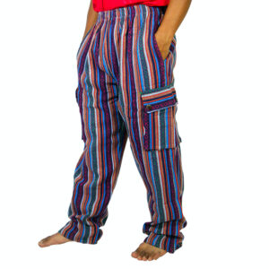 Handmade Gheri Cotton Hippie Cargo Pants – Unisex Boho Festival Trousers