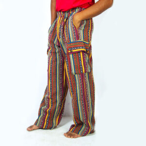 Bring color, comfort, and culture into your wardrobe with our Handmade Gheri Cotton Cargo Pants, crafted in the heart of Nepal.