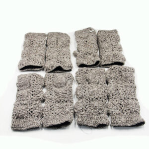 Boho Fleece-Lined Wool Wrist Warmers | Handmade Wholesale Winter Wear