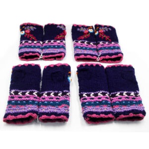 Wholesale Himalayan Wool Wrist Warmers | Handmade Fleece-Lined