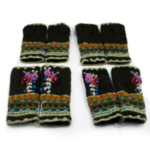 Hand-Knitted Wool Wrist Warmers | Premium New Zealand Wool | Boho & Winter Warmth