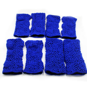 Hand-Knitted Fleece-Lined Wool Wrist Warmers
